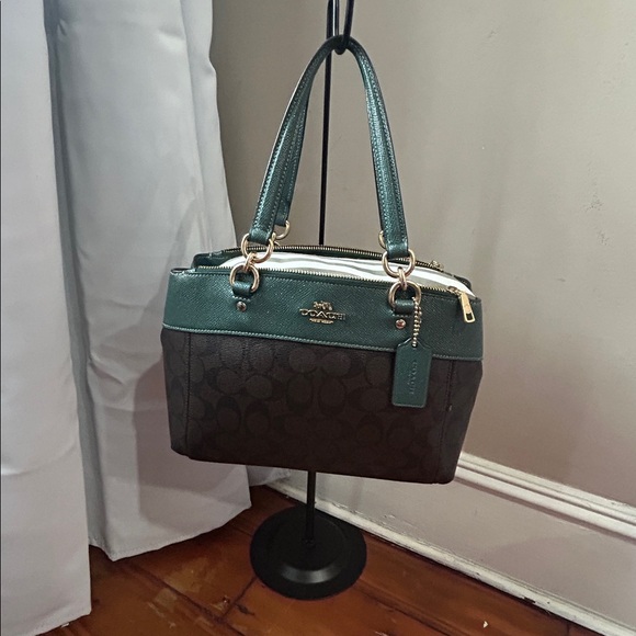 Coach Brown and Teal Satchel - Picture 14 of 17